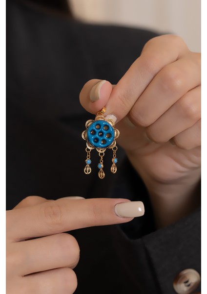 14 Ayar Altın Süryani Nazarlığı Yedi Gözlü Telkari Kolye Ucu fiyatları