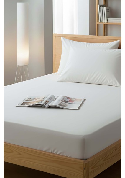 Beyaz Pamuklu Tek Kişilik Lastikli Çarşaf 100X200 fiyatları