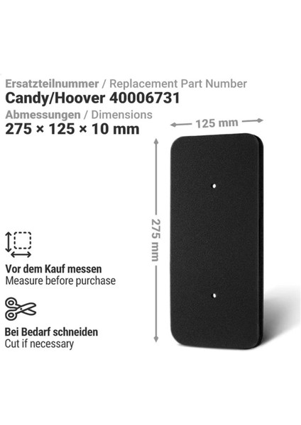 Hoover/candy Kurutma Makinesi Buharlaştırıcı Köpük Filtre Sünger Parçası 40006731 Için 4 Adet Kurutma Makinesi Filtresi Değişimi (Yurt Dışından) fiyatları