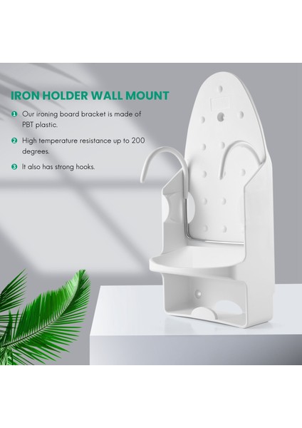 Ütü Masası Askısı Duvara Monte Elektrikli Ütü Askısı Ütü Masası Askısı Ütü Masası Saklama Düzenleyici Beyaz (Yurt Dışından) fırsatları