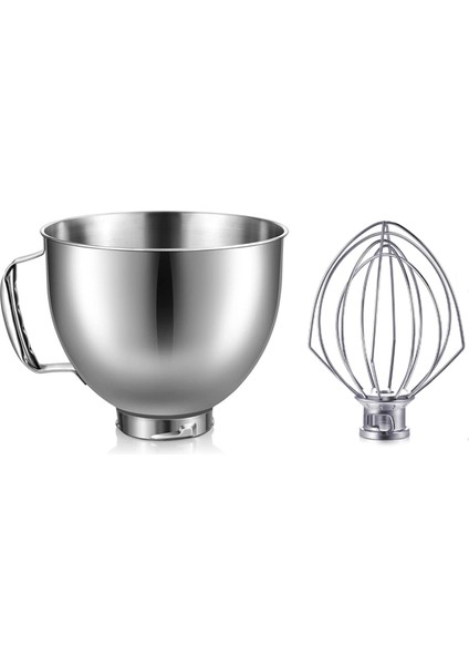 Kitchenaid Için Paslanmaz Çelik Kase Yumurta Çırpıcı 4,5-5 Quart Eğimli Kafa Stand Mikseri Kitchenaid Mikser Kasesi Bulaşık Makinesinde Yıkanabilir (Yurt Dışından)