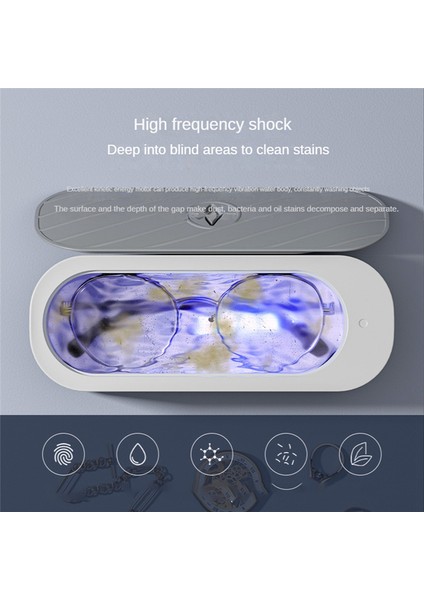 Ultrasonik Temizleme Makinesi 45000Hz Yüksek Frekanslı Titreşimli Yıkama Temizleyici Mücevher, Gözlük, Saat, Protez Temizleyici (Yurt Dışından) fırsatları