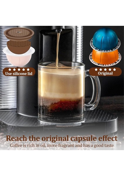 Nespresso Için 2 Adet Yeniden Kullanılabilir Kahve Kapsülü Kapağı, Alüminyum Folyo ile Doldurulabilir Vertuo Kahve Kapsül Diskleri (Yurt Dışından) modelleri