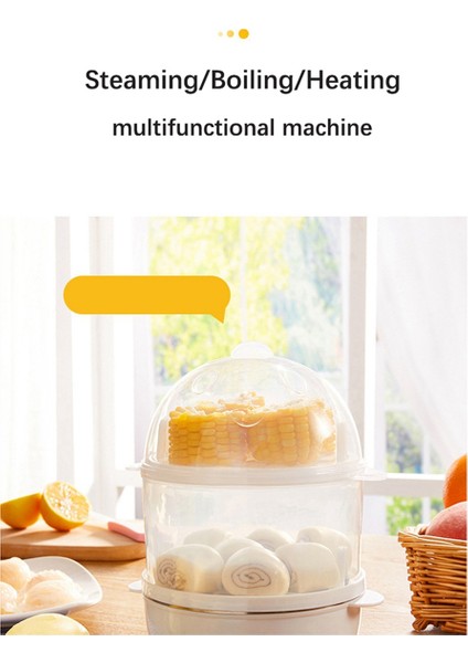 Elektrikli Yumurta Pişirici Çift Katmanlı Çok Fonksiyonlu Yumurta Pişirici Mısır Sütü Hızlı Kahvaltılık Yumurta Buharlayıcı - Abd Fişi (Yurt Dışından) indirimleri