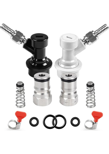 Ball Lock Fıçı Direği Hızlı Bağlantı Seti, Corny Fıçı Bağlantı Parçaları, Ev Yapımı Paslanmaz Çelik Corny Fıçı Direği 19/32-18 Dişi Dişli (Yurt Dışından)