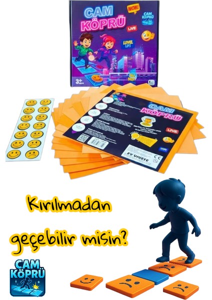 Cam Köprü Oyunu – Mıknatıslı Zeka ve Denge Oyunu | Eva Zeminli Eğitici Aile Oyunu fırsatları