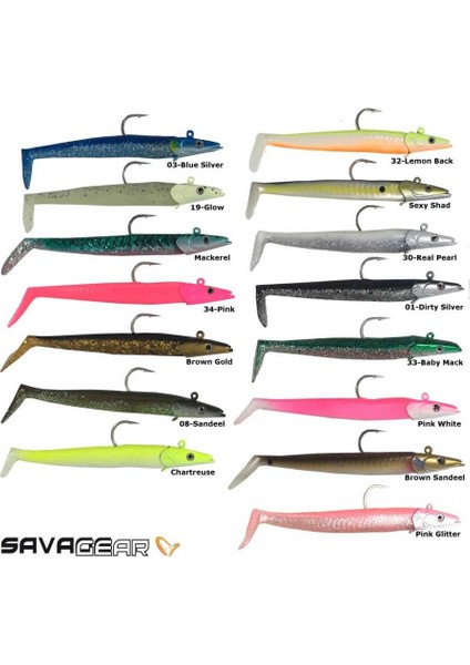 Savage Gear Sandeel 12.5 cm 23 gr 2+1 Adet Sahte Balık Dirty Silver fiyatları