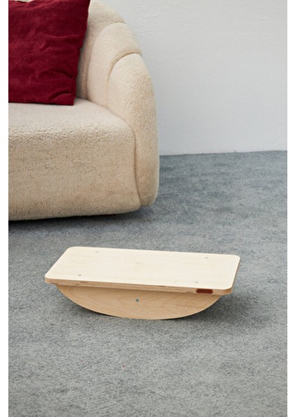 Çocuklar İçin Eğitici Ahşap Denge Tahtası Demonte Tekli Oyun Seti