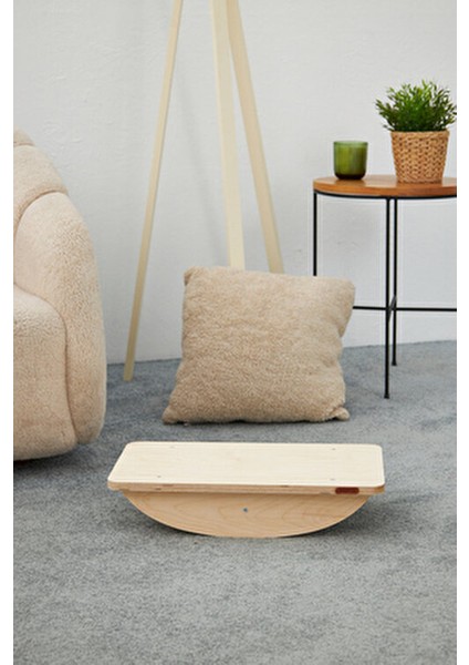 Çocuklar İçin Eğitici Ahşap Denge Tahtası Demonte Tekli Oyun Seti