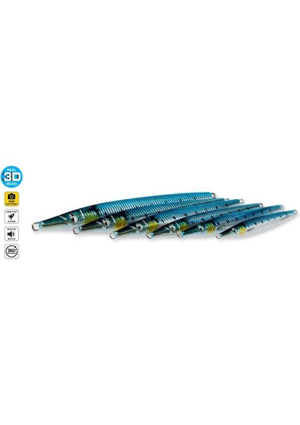 3D Needle Jig 40 gr 15 cm Sahte Balık Barracuda fırsatları