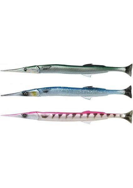 Savage Gear Lıne Thru Needlefish Pulsetail 2+1 30CM 85GR Sahte Balık Blue Needlefish