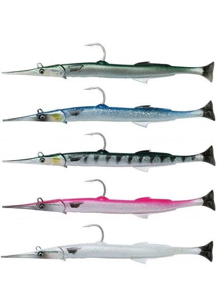 Savage Gear Needlefish Pulsetail 2+1 30 cm 105G Sahte Balık Green Silver