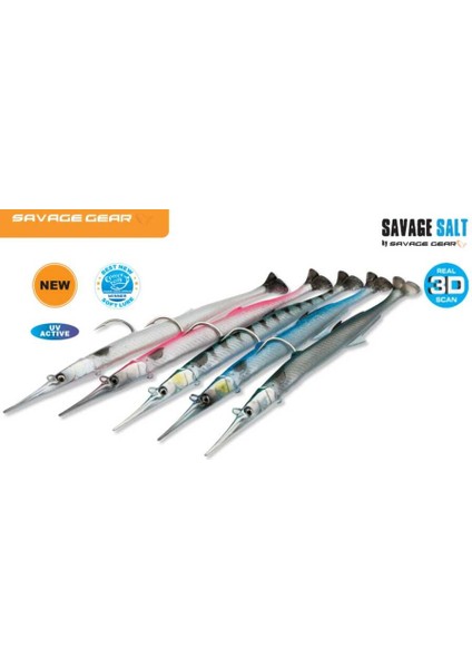 Savage Gear Needlefish Pulsetail 2+1 30 cm 105G Sahte Balık Green Silver modelleri