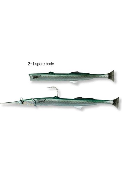 Savage Gear Needlefish Pulsetail 2+1 30 cm 105G Sahte Balık Green Silver fırsatları