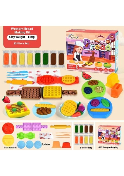 Çocuk Renkli Kil Burger Spagetti Makinesi Oyun Hamuru Yaratıcı Kalıp Araç Seti Oyuncaklar (Yurt Dışından)