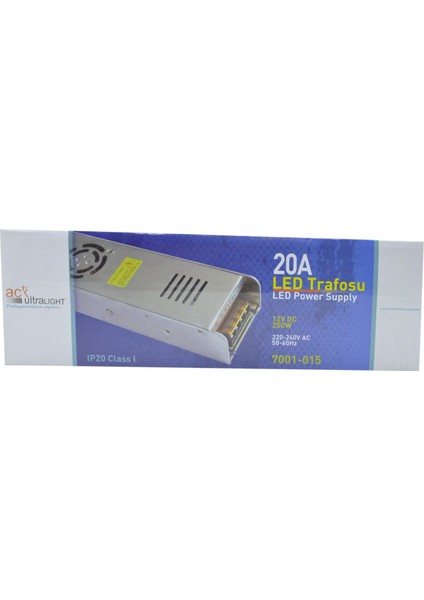20A Slim Fanlı Led Trafosu (250W) 12V fırsatları