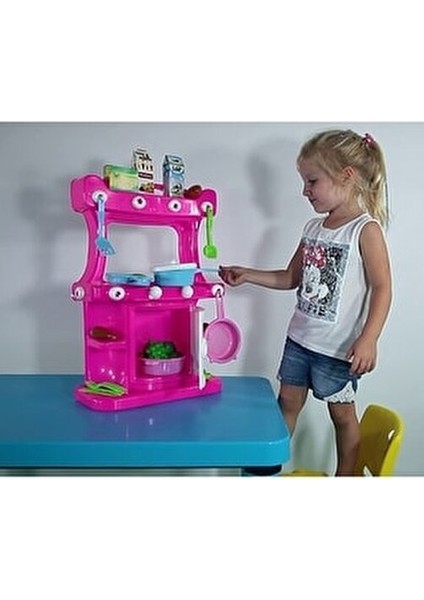 Hamarat Mutfak Seti Ayaklı Eflatun Renk Ergonomik Tasarım 43 Parça Eğitici Oyun fırsatları