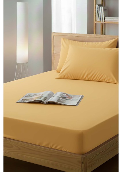 Sarı Pamuklu Çift Kişilik Lastikli Çarşaf 160 x 200 indirimleri