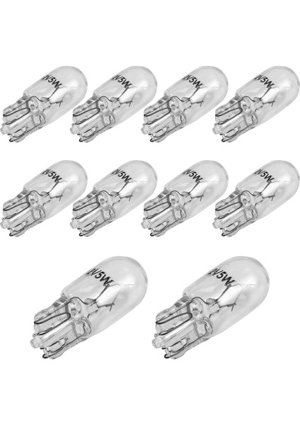 Araba T10 12V 5W 168 194 W5W Halojen Ampul Gösterim Kümesi Gösterge Gösterge Lambası Okuma Işıkları 10 Paket Sıcak Beyaz (Yurt Dışından) modelleri