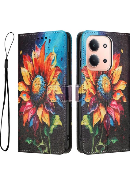 Redmi 15C 5g / 4g Eu 173MM Için Renkli Çizim Deri Kılıf (Yurt Dışından) modelleri