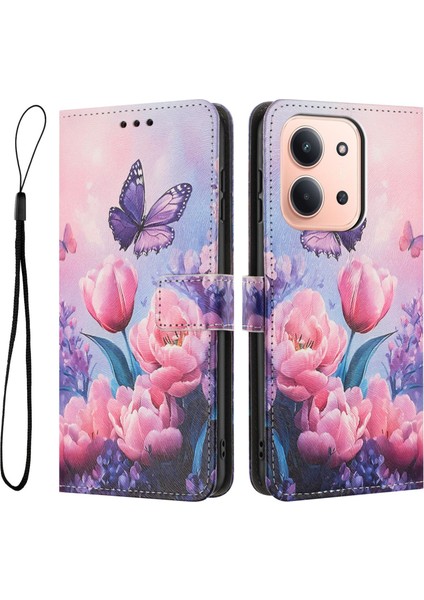 Redmi 15C 5g / 4g Eu 173MM Için Renkli Çizim Deri Kılıf (Yurt Dışından) fırsatları