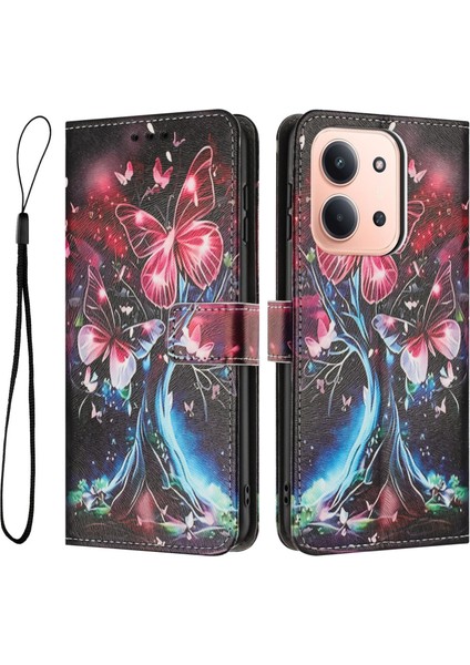 Redmi 15C 5g / 4g Eu 173MM Için Renkli Çizim Deri Kılıf (Yurt Dışından) fırsatları
