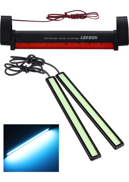 1 Pcs Kırmızı 24 LED Araç Aracı Üçüncü Fren Durma Kuyruk Işığı ve 2 Pcs 84 LED Cob Araç LED Drl Sis Sürüş Lambası (Yurt Dışından) modelleri