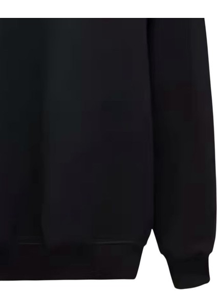 Geniş Rahat Içi Pamuklu Sıfır Yaka Oversize Sweatshirt fırsatları
