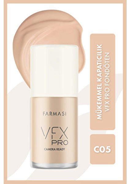 Vfx Pro Camera Ready Fondöten Soğuk Alt Ton C05 30 ml Vegan ve Gluten İçermez fiyatları
