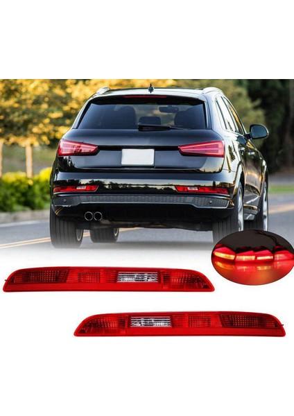 2x Araç Arka Tampon Kuyruk Işığı Reflektörü Işık Park Freni Işığı Audi Q3 2011-2015 8u0 8U0945095 Sol ve Sağ (Yurt Dışından) modelleri