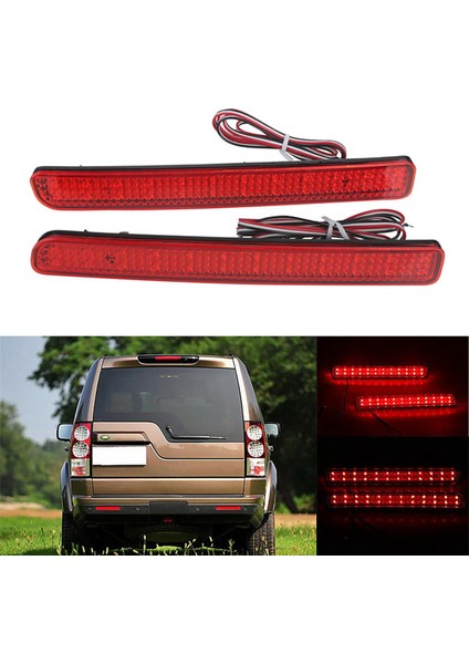 4x LED Arka Tampon Reflektör Açık Kırmızı Araba Sürüş Fren Sisi Lambası Land Rover Discovery 3/L320 2005-2013 (Yurt Dışından) indirimleri