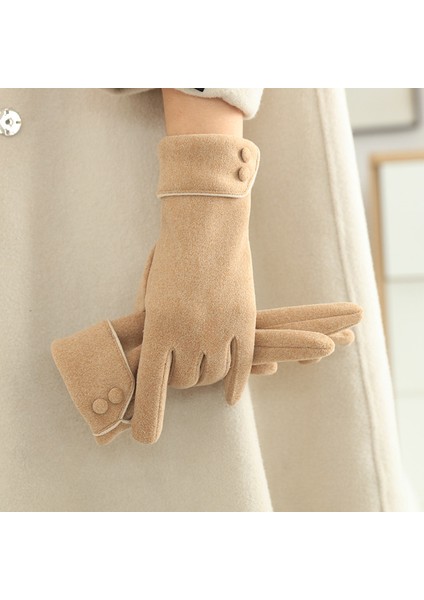 Yeni Bayanlar Düğme Ekrana Dokunabilir Açık Soğuk Kalın Kış Sıcak Elnler (Yurt Dışından)