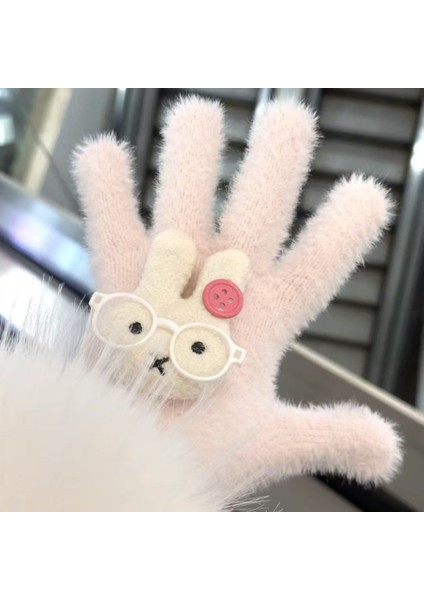 Kışlık Sevimli Kobalt Miffy Tavşan Kaık Soğuk ve Dona Dalı Bisiklet Outdoor Elnleri (Yurt Dışından)