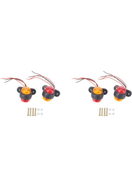 4pcs Kamyon Römork LED Lambalar 24V Araba Yan Işaretleri Işıklar Uyarı Sinyal Yan Işaretleme Işık (Yurt Dışından)