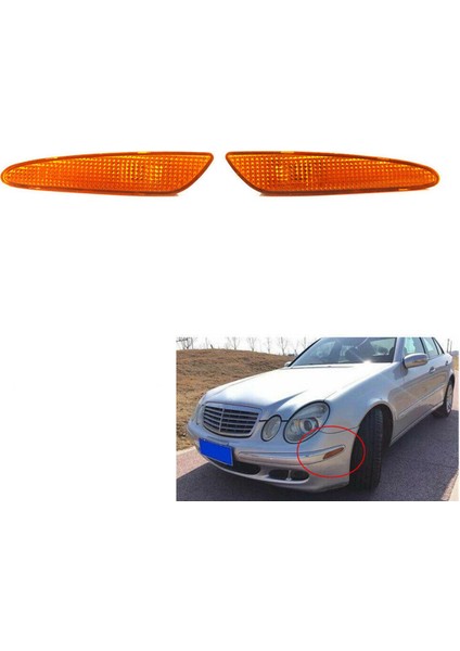 2x Sol ve Sağ Amber Yan Işaretçi Işık Tampon Dönüş Sinyal Lambaları Mercedes-Benz W211 E-Serisi 2003-06 2118200121 (Yurt Dışından) fırsatları