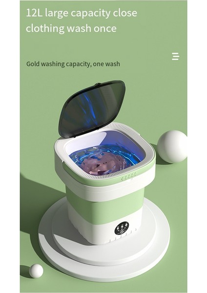 Mini Katlanır Çamaşır Makinesi 12L Kapasiteli Otomatik Ev Tipi Taşınabilir Çok Fonksiyonlu Bebek Iç Çamaşırı Çamaşır Makinesi Ingiltere Fiş C (Yurt Dışından) fırsatları