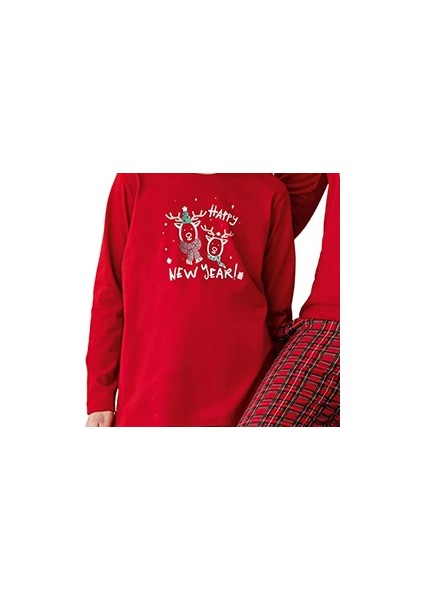 Arnetta AR3514C Anne Kız New Year Kışlık Ikili Pijama Takım (Kız Çocuk)
