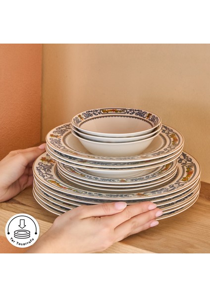 Forever Bone Vase 24 Parça 6 Kişilik Yemek Takımı
