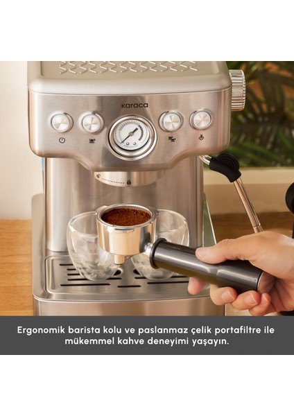 Coffee Art 1353 Süt Köpürtücülü 20 Bar Basınçlı Espresso, Latte Cappuccino Americano Makinesi indirimleri