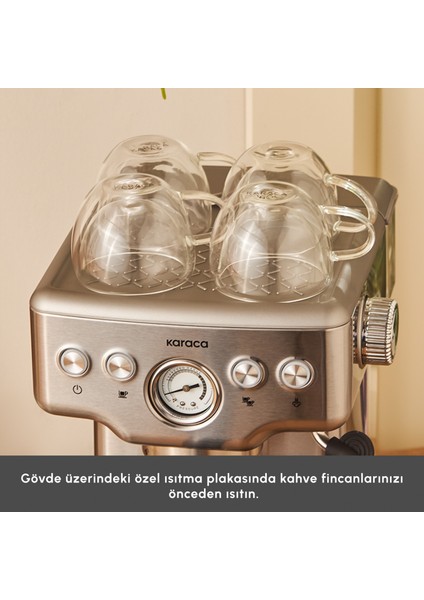 Coffee Art 1353 Süt Köpürtücülü 20 Bar Basınçlı Espresso, Latte Cappuccino Americano Makinesi