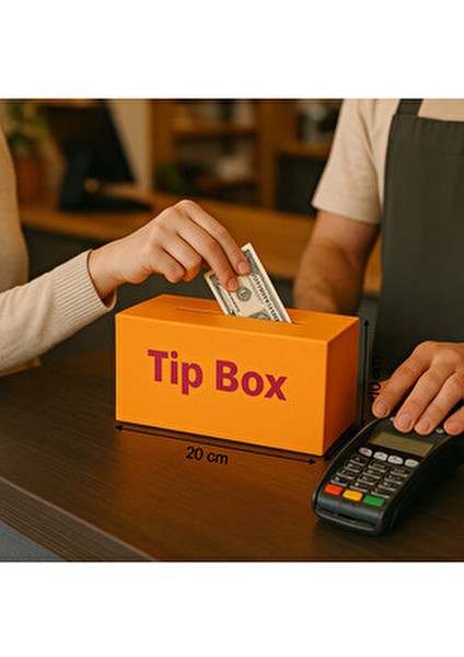 Turuncu Pleksi Tip Box Bahşiş Kutusu indirimleri