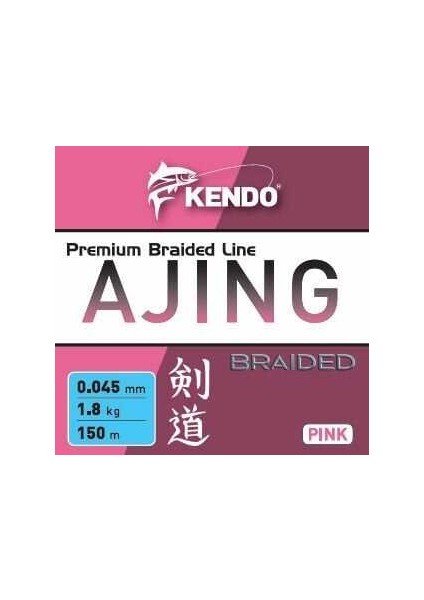 Ajing Premium Braided Line Pink 150M Örgü Ip 0.045MM