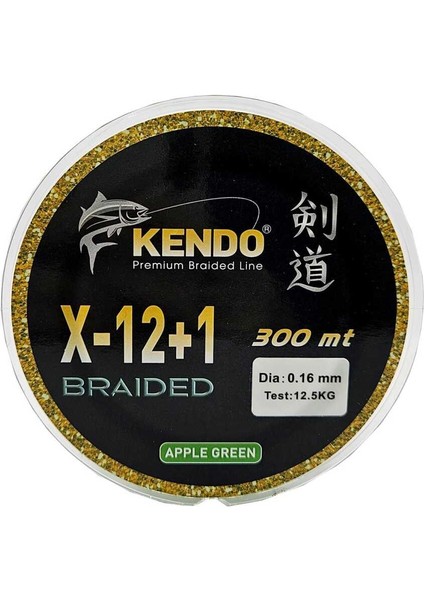 X-12+1 Braided 300M Apple Green Örgü Ip 0,16MM fiyatları