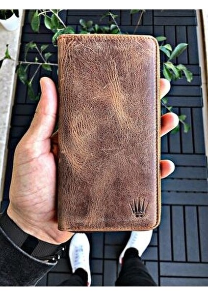 Leon Cüzdan Hakiki Deri Şık Tasarım Fermuarlı Model Hediye Seçeneği