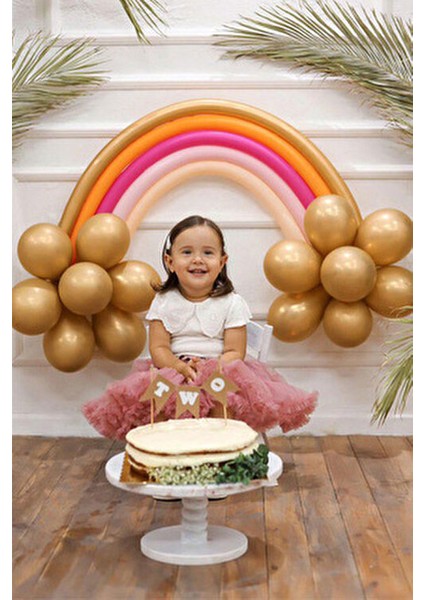 Gold Makaron Gökkuşağı Balon Set indirimleri
