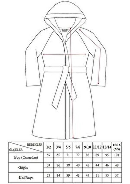 Kapşonlu Bornoz Bukle Kumaşla Yumuşak Doku 1 Adet Unisex Kullanıma Uygun