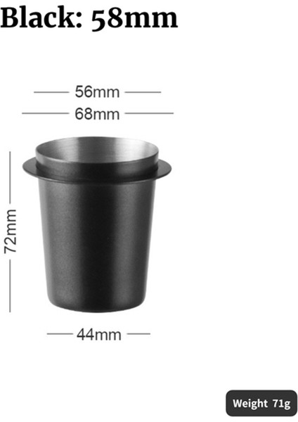 Siyah 58 mm Kahve Dozaj Kabı Paslanmaz Çelik Kahve Kupası Taşıma Kabı Paslanmaz Çelik Evrensel Toz Toplayıcı (Yurt Dışından) modelleri