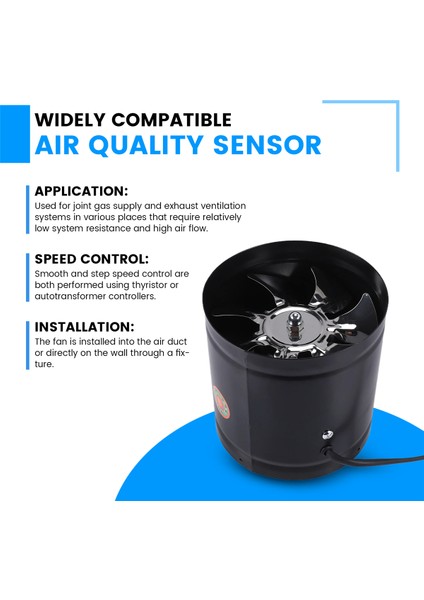 6 Inç Yüksek Hızlı Egzoz Fanı Hat Içi Kanal Mutfak Davlumbazı Metal Tuvalet Fanı Endüstriyel Fan 220V (Yurt Dışından) indirimleri