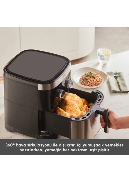 9 Litre Ekstra Büyük Hacimli Airfryer, 8 Kişilik Kapasite – Aile ve Kalabalık Sofralar İçin İdeal indirimleri