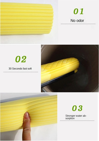 Mop Roller Kafa Doldurma Sünger Dolgunluk Temizlik Pedleri Emici Yedek Islak Paspaslı Giysiler Aksesuarları Silgi 4 Pack (Yurt Dışından) fiyatları
